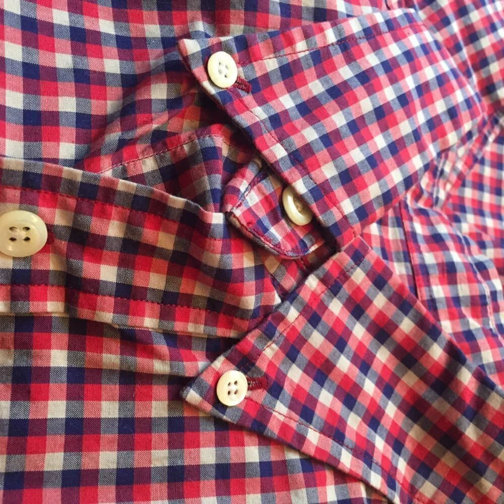 J Crew Gingham flex casual shirt NWOT